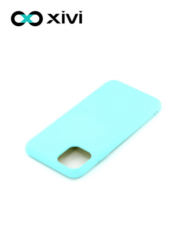 Накладка задняя Xivi для APPLE iPhone 11 Pro Max, Silicon Case, силикон, матовая, №8, цвет голубой 4