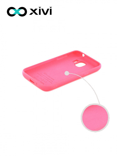 Накладка задняя Xivi для SAMSUNG Galaxy J2 2018 J250G, Silicon Case, силикон, матовая, №64, цвет фуксия 2