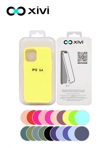 Накладка задняя Xivi для APPLE iPhone 12 5.4, Silicon Case, силикон, матовая, №41, цвет жёлтый 5