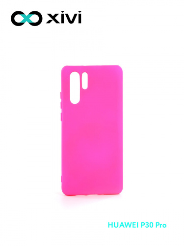Накладка задняя Xivi для HUAWEI P30 Pro, Silicon Case, силикон, матовая, №64, цвет фуксия 1