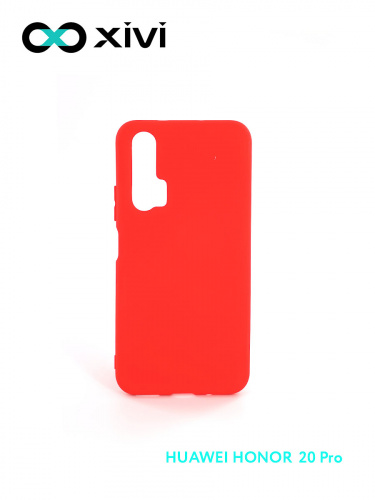 Накладка задняя Xivi для HUAWEI HONOR 20 PRO, Silicon Case, силикон, матовая, №4, цвет морковный 1