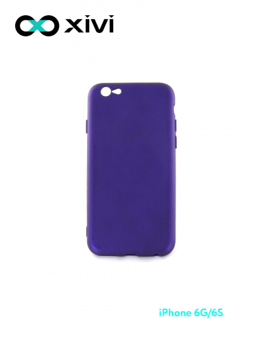 Накладка задняя Xivi для APPLE iPhone 6 6S (4.7), Silicon Case, силикон, матовая, №17, цвет фиолетовый 10