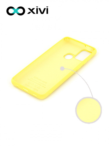 Накладка задняя Xivi для SAMSUNG Galaxy A21S, Silicon Case, силикон, матовая, №41, цвет жёлтый 2