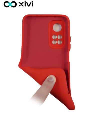 Накладка задняя Xivi для XIAOMI MI 10T Pro, Silicon Case, силикон, матовая, №4, цвет морковный (6)