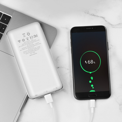 hoco-j39-quick-energy-pd-qc30-mobile-power-bank-10000mah-white-charging