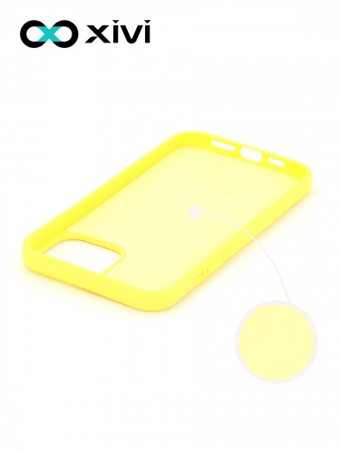 Накладка задняя Xivi для APPLE iPhone 12 6.1 6.1 Pro, Silicon Case, силикон, матовая, №41, цвет жёлтый 2
