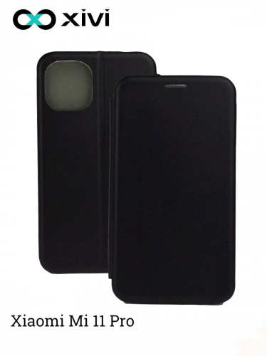 Чехол-книжка Xivi для XIAOMI MI 11 Pro, Fashion Case, на магните, экокожа, цвет чёрный 6