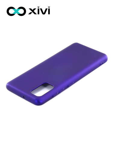 Накладка задняя Xivi для SAMSUNG Galaxy A41, Silicon Case, силикон, матовая, №17, цвет фиолетовый 4