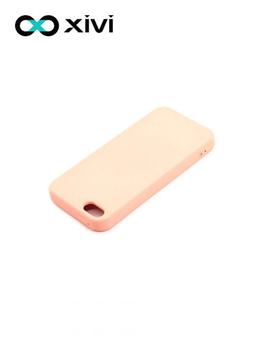 Накладка задняя Xivi для APPLE iPhone 5 5S SE, Silicon Case, силикон, матовая, №39, цвет бежевый 4