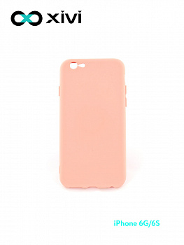 Накладка задняя Xivi для APPLE iPhone 6/6S (4.7), Silicon Case, силикон, матовая, №39, цвет: бежевый