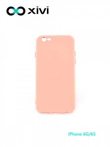 Накладка задняя Xivi для APPLE iPhone 6 6S (4.7), Silicon Case, силикон, матовая, №39, цвет бежевый 10