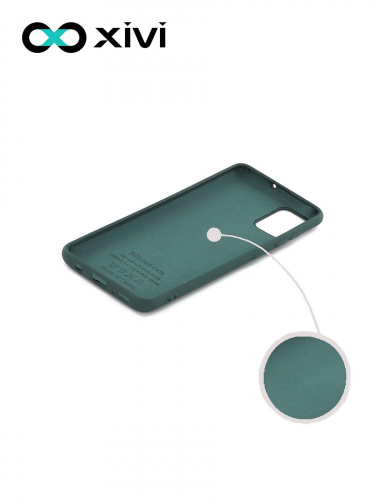 Накладка задняя Xivi для SAMSUNG Galaxy A51 5G, Silicon Case, силикон, матовая, №46, цвет изумрудный 2