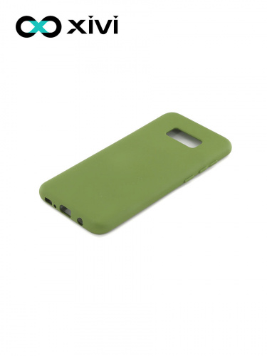 Накладка задняя Xivi для SAMSUNG Galaxy S8 Plus, Silicon Case, силикон, матовая, №57, цвет зелёный 3