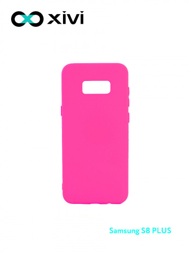 Накладка задняя Xivi для SAMSUNG Galaxy S8 Plus, Silicon Case, силикон, матовая, №64, цвет фуксия 1