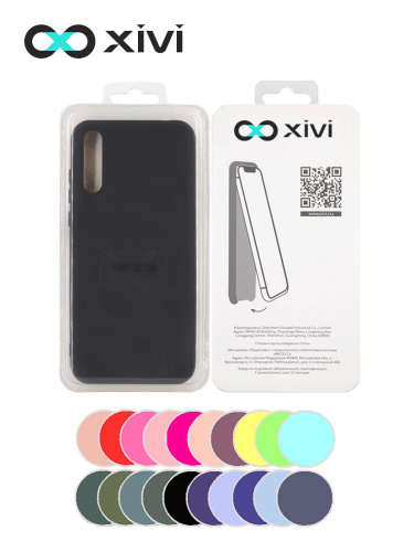 Накладка задняя Xivi для HUAWEI Y8P 2020 P SMART S, Silicon Case, силикон, матовая, №1, цвет чёрный 5