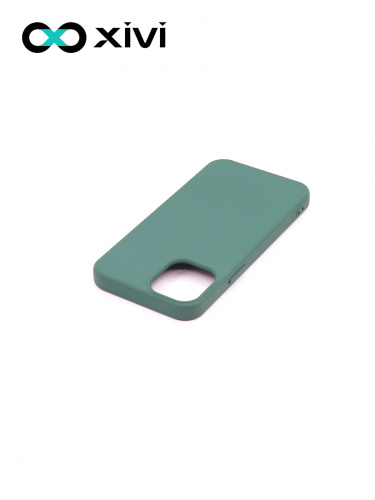 Накладка задняя Xivi для APPLE iPhone 12 5.4, Silicon Case, силикон, матовая, №46, цвет изумрудный 3