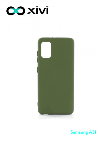 Накладка задняя Xivi для SAMSUNG Galaxy A31, Silicon Case, силикон, матовая, №57, цвет зелёный 1
