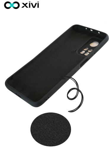 Накладка задняя Xivi для XIAOMI MI 10T Pro, Silicon Case, силикон, матовая, №1, цвет чёрный (1)