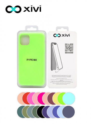 Накладка задняя Xivi для APPLE iPhone 11 Pro Max, Silicon Case, силикон, матовая, №61, цвет салатовый 5