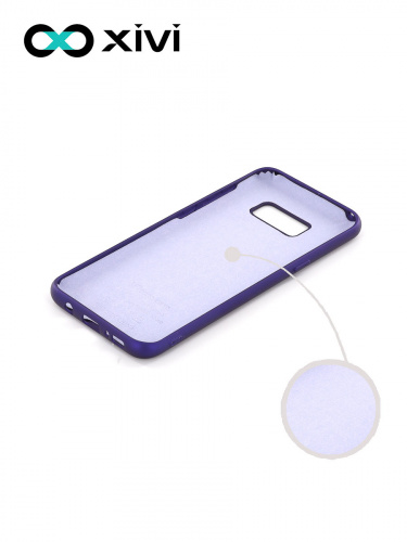 Накладка задняя Xivi для SAMSUNG Galaxy S8, Silicon Case, силикон, матовая, №17, цвет фиолетовый 2