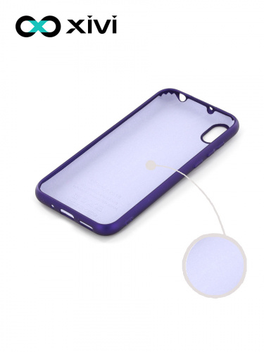 Накладка задняя Xivi для HUAWEI Y5 (2019) 8S, Silicon Case, силикон, матовая, №17, цвет фиолетовый 2
