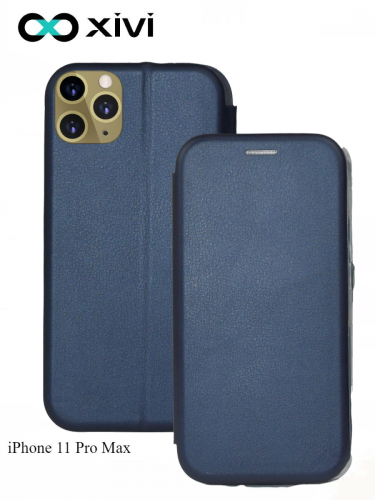 Чехол-книжка Xivi для APPLE iPhone 11 Pro Max, Fashion Case, на магните, экокожа, цвет темно-синий 1