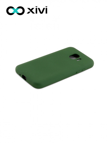 Накладка задняя Xivi для SAMSUNG Galaxy J2 2018 J250G, Silicon Case, силикон, матовая, №59, цвет темно-зеленый 3