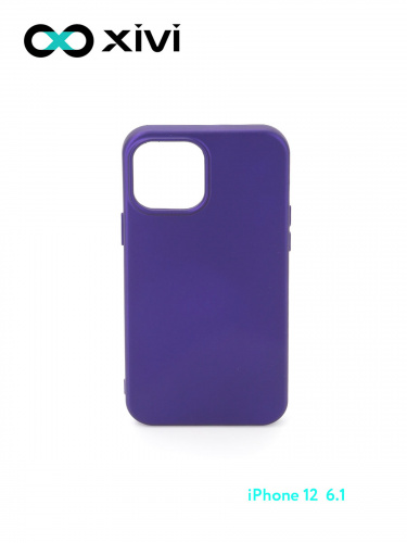 Накладка задняя Xivi для APPLE iPhone 12 6.1 6.1 Pro, Silicon Case, силикон, матовая, №17, цвет фиолетовый 1
