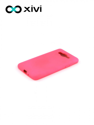 Накладка задняя Xivi для SAMSUNG Galaxy J2 PRIME G530, Silicon Case, силикон, матовая, №64, цвет фуксия 3