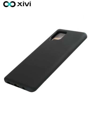 Накладка задняя Xivi для SAMSUNG  Galaxy A12, Silicon Case, силикон, матовая, №1, цвет чёрный (3)