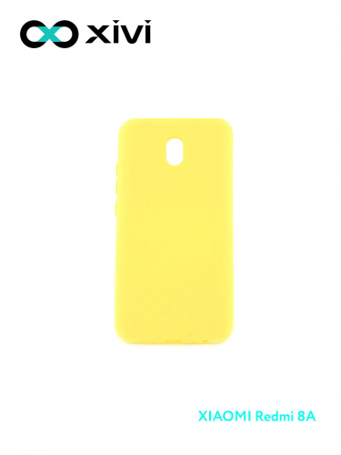 Накладка задняя Xivi для XIAOMI REDMI 8A, Silicon Case, силикон, матовая, №41, цвет жёлтый 1