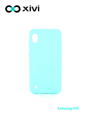 Накладка задняя Xivi для SAMSUNG Galaxy A10 A105, Silicon Case, силикон, матовая, №8, цвет голубой 1