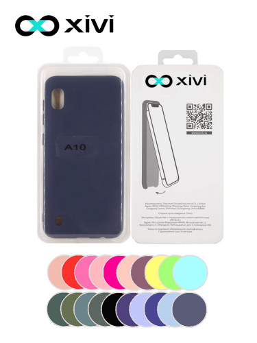 Накладка задняя Xivi для SAMSUNG Galaxy A10 A105, Silicon Case, силикон, матовая, №2, цвет индиго, тёмный 5