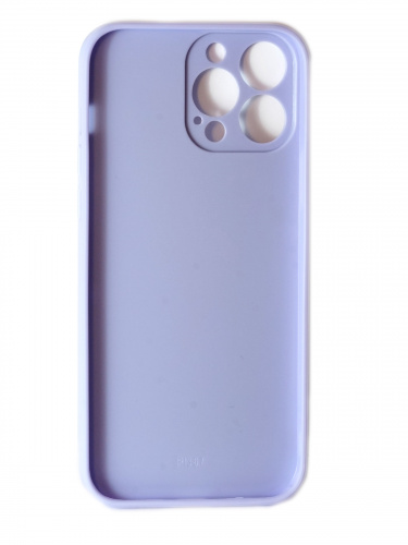 Накладка задняя для iPhone 13 Pro Max, имитация стекла, глянец, защита камеры, светло-фиолетовый