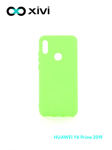 Накладка задняя Xivi для HUAWEI Y6 PRIME 2019 Y6S, Silicon Case, силикон, матовая, №61, цвет салатовый 1