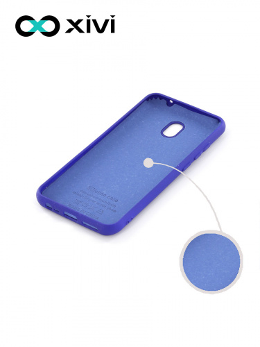Накладка задняя Xivi для XIAOMI REDMI 8A, Silicon Case, силикон, матовая, №47, цвет синий 2