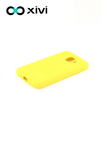 Накладка задняя Xivi для SAMSUNG Galaxy J2 2018 J250G, Silicon Case, силикон, матовая, №41, цвет жёлтый 3
