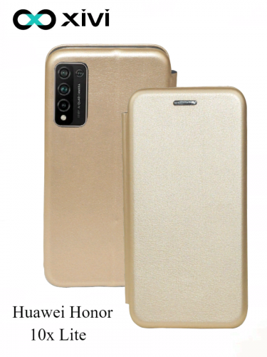 Чехол-книжка Xivi для HUAWEI Honor 10x Lite, Fashion Case, на магните, экокожа, цвет золотой 6