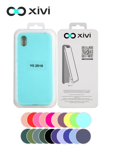 Накладка задняя Xivi для HUAWEI Y5 (2019) 8S, Silicon Case, силикон, матовая, №8, цвет голубой 5