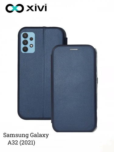 Чехол-книжка Xivi для SAMSUNG  Galaxy A32 (2021), Fashion Case, на магните, экокожа, цвет темно-синий 1