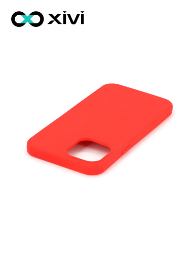 Накладка задняя Xivi для APPLE iPhone 12 6.7, Silicon Case, силикон, матовая, №4, цвет морковный 4