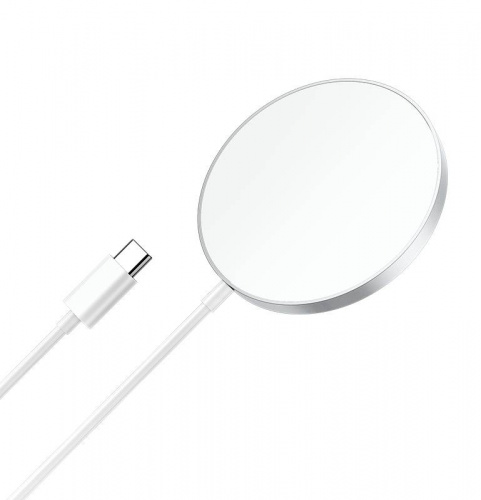 Беспроводное зарядное устройство Borofone BQ11, Flash magnetic, пластик,алюминий,3.0A, цвет серебро 1