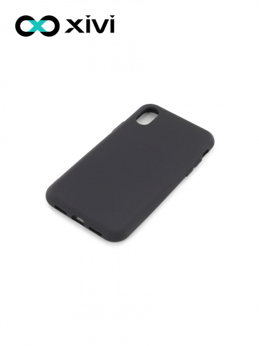 Накладка задняя Xivi для APPLE iPhone X XS, Silicon Case, силикон, матовая, №1, цвет чёрный 3