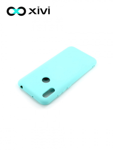 Накладка задняя Xivi для HUAWEI Y6 PRIME 2019 Y6S, Silicon Case, силикон, матовая, №8, цвет голубой 4