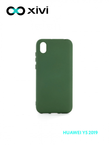 Накладка задняя Xivi для HUAWEI Y5 (2019) 8S, Silicon Case, силикон, матовая, №59, цвет темно-зеленый 1