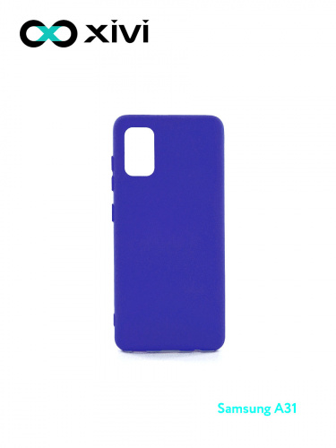 Накладка задняя Xivi для SAMSUNG Galaxy A31, Silicon Case, силикон, матовая, №47, цвет синий 1