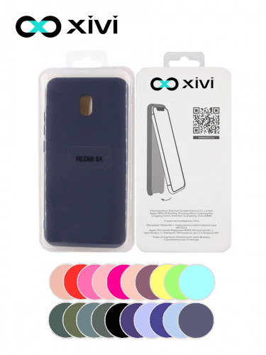Накладка задняя Xivi для XIAOMI REDMI 8A, Silicon Case, силикон, матовая, №2, цвет индиго, тёмный 5