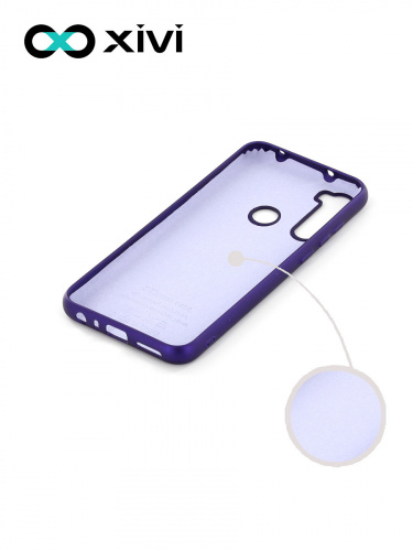 Накладка задняя Xivi для XIAOMI Redmi Note 8T, Silicon Case, силикон, матовая, №17, цвет фиолетовый 2