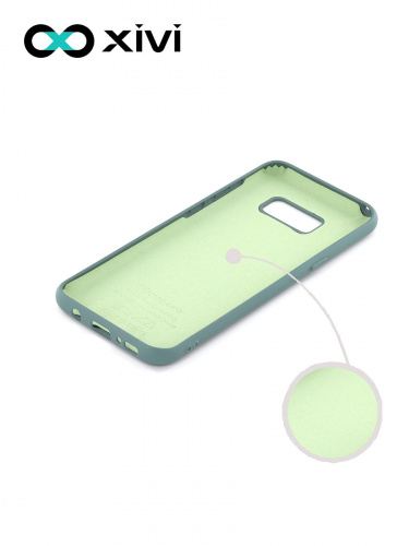 Накладка задняя Xivi для SAMSUNG Galaxy S8, Silicon Case, силикон, матовая, №56, цвет зелёный 2