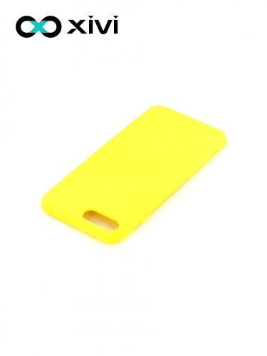 Накладка задняя Xivi для APPLE iPhone 7 8 Plus, Silicon Case, силикон, матовая, №41, цвет жёлтый 4